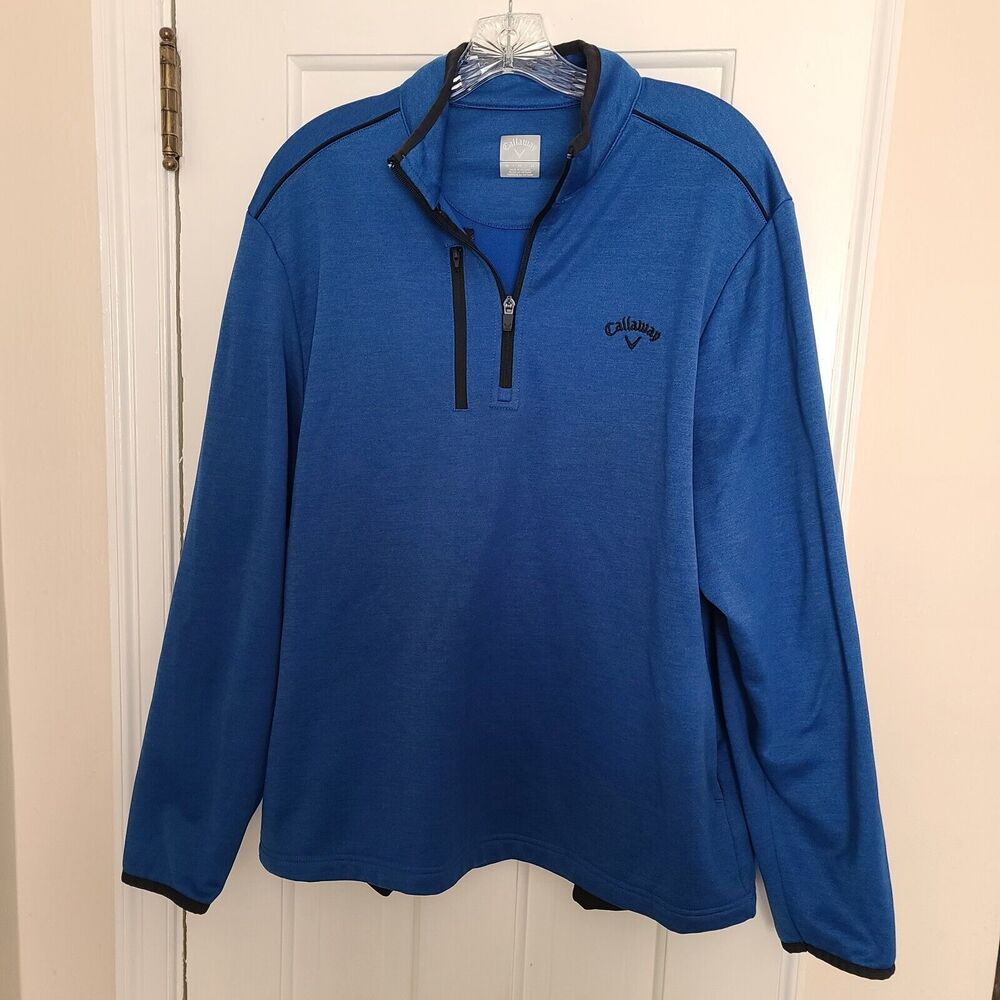 Callaway Golf Pullover Jacket With 1/4 Zipper Size Medium Blue